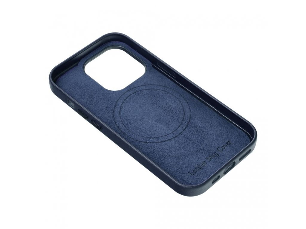 Kožený zadní kryt Mag pro IPHONE 12 PRO indigo blue