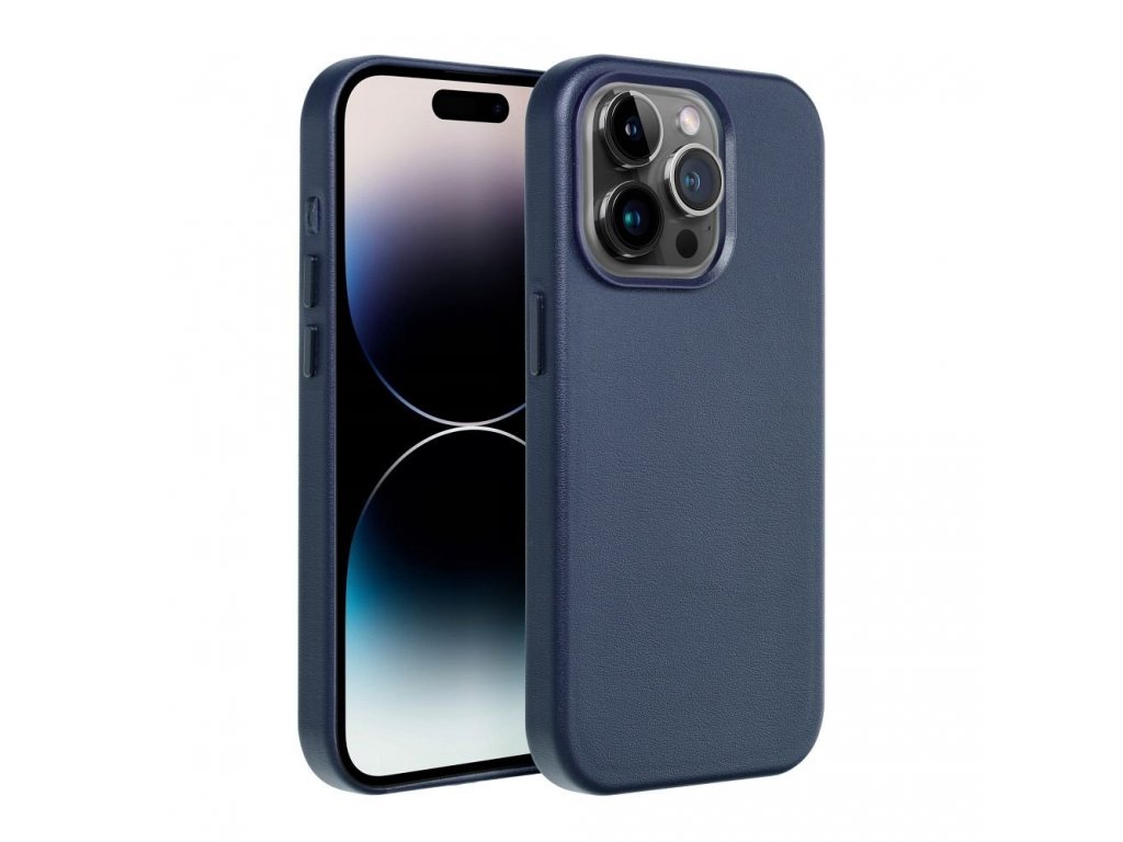 Kožený zadní kryt Mag pro IPHONE 12 PRO indigo blue