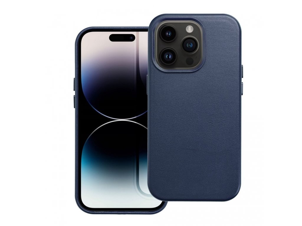 Kožený zadní kryt Mag pro IPHONE 12 PRO indigo blue