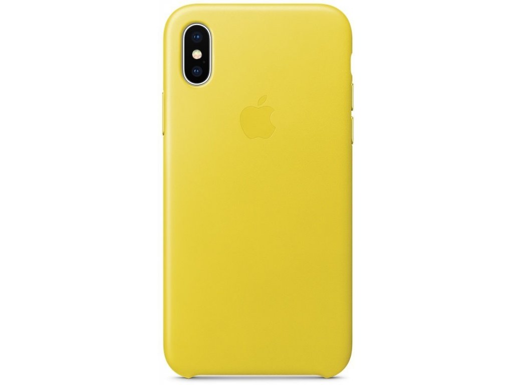 Kožený zadní kryt pro iPhone X Spring Yellow MRGJ2ZM/A