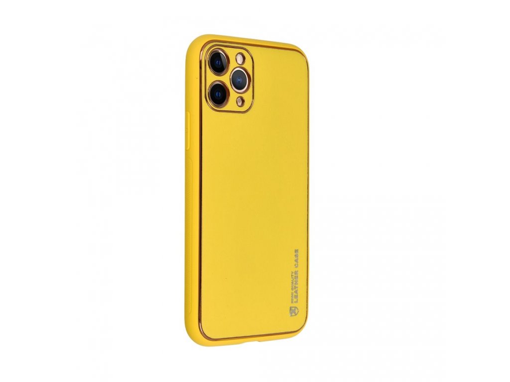 LEATHER Case for IPHONE 15 PLUS yellow