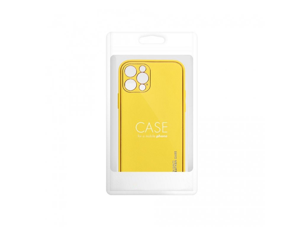 LEATHER Case for IPHONE 15 PLUS yellow