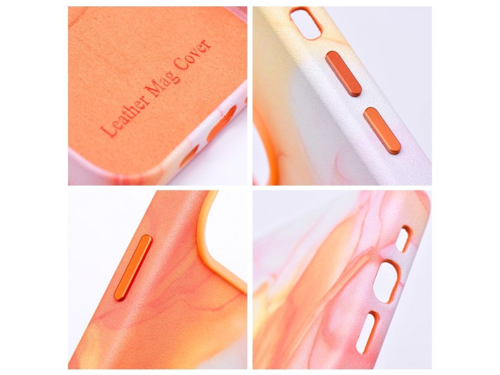 Leather Mag Cover for IPHONE 11 PRO orange splash