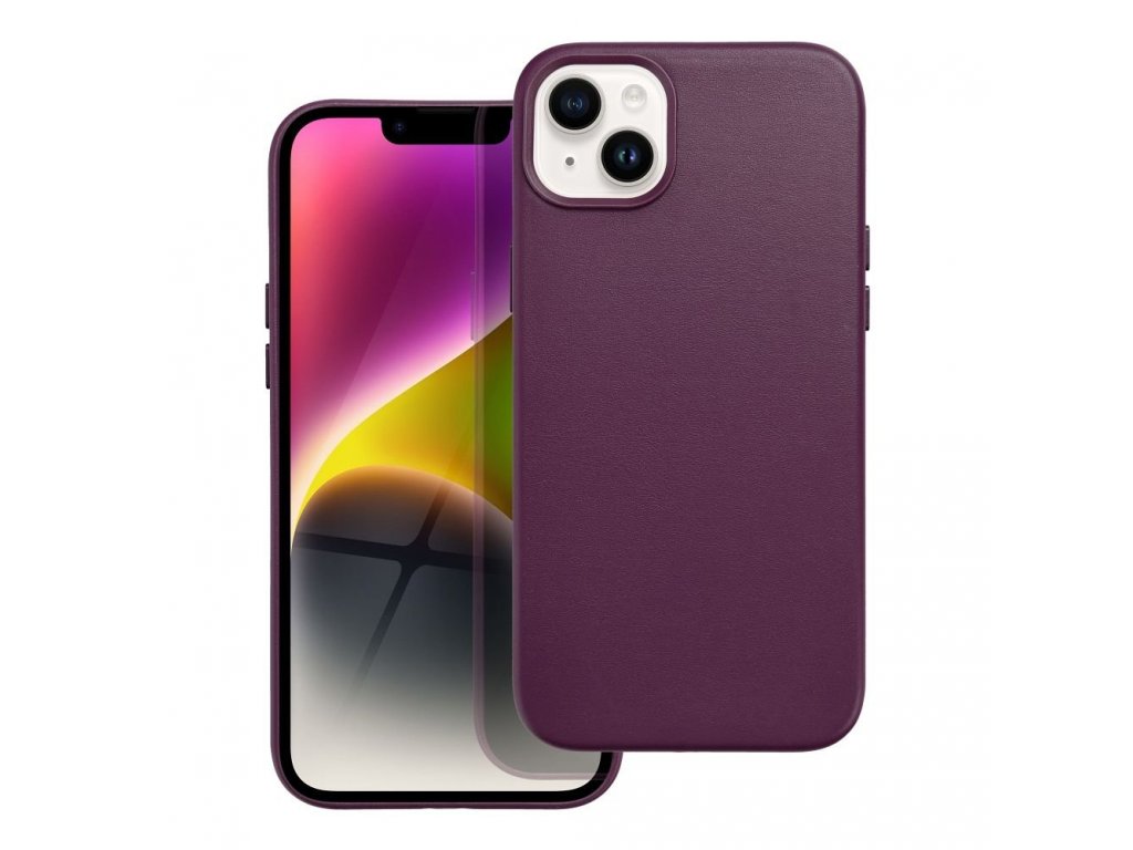 Leather Mag Cover for IPHONE 14 PLUS dark violet