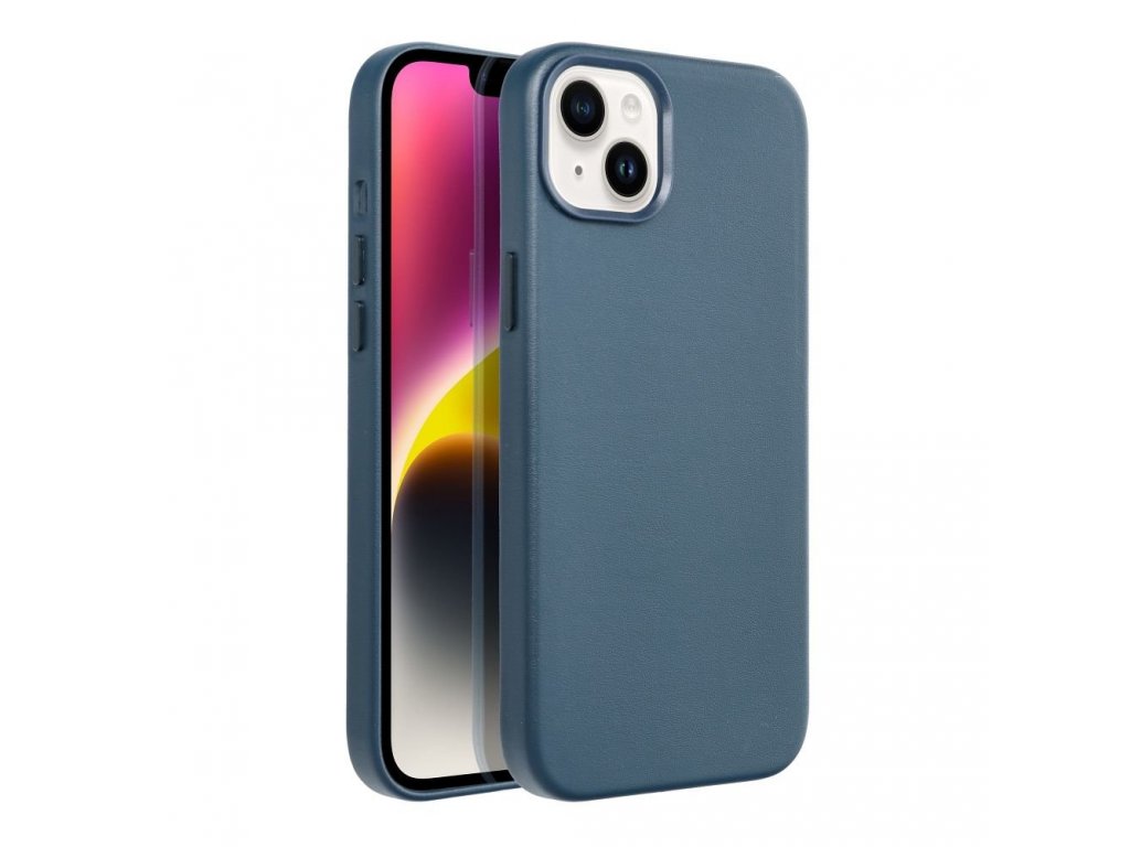 Leather Mag Cover for IPHONE 14 PLUS indigo blue