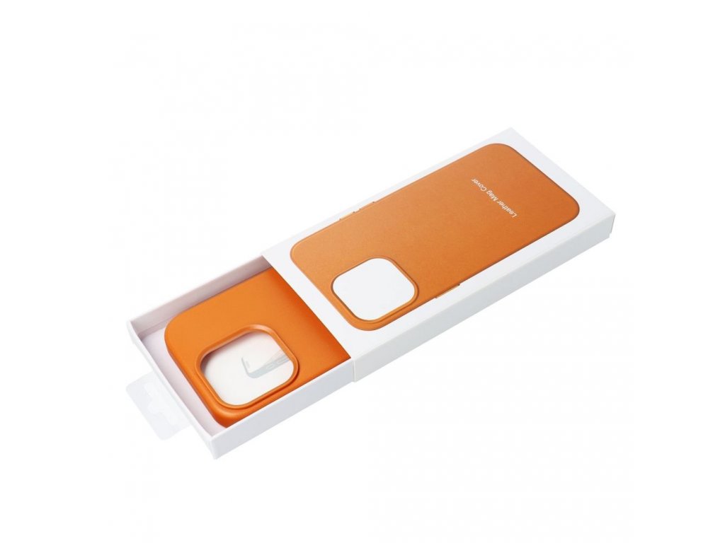 Leather Mag Cover for IPHONE 14 PLUS orange