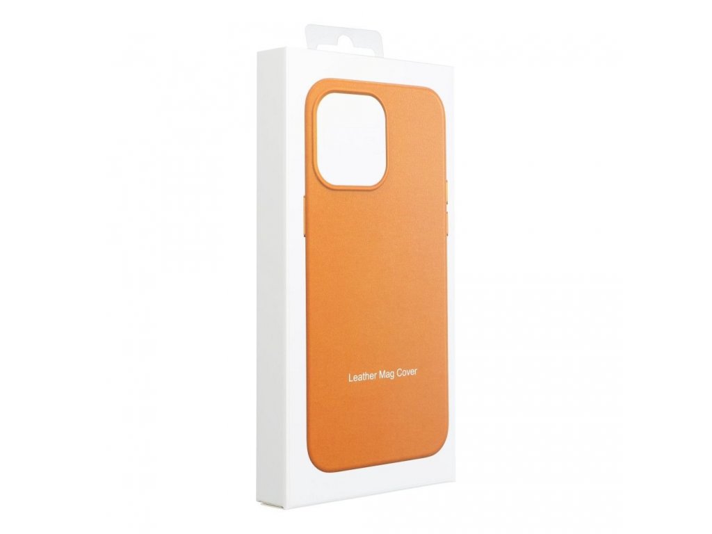 Leather Mag Cover for IPHONE 14 PLUS orange