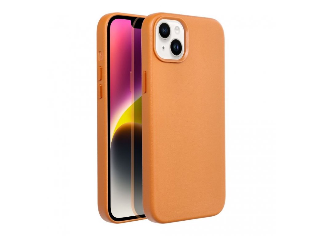 Leather Mag Cover for IPHONE 14 PLUS orange