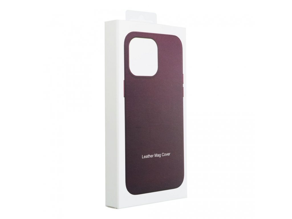 Leather Mag Cover for IPHONE 15 PLUS dark violet