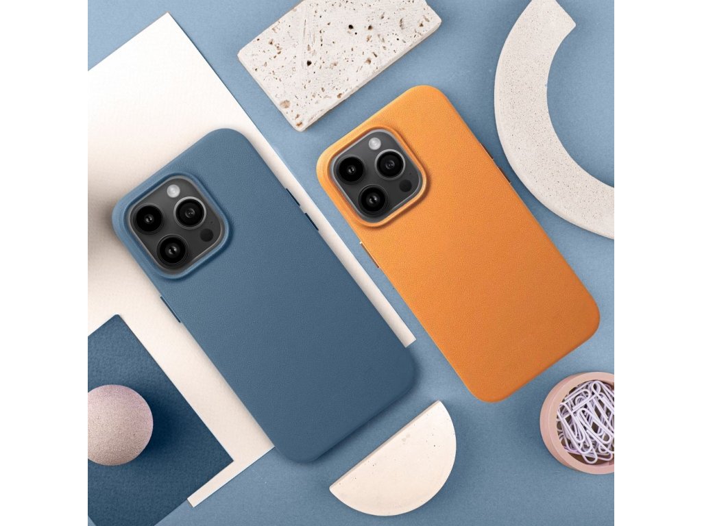 Leather Mag Cover for IPHONE 15 PRO MAX orange