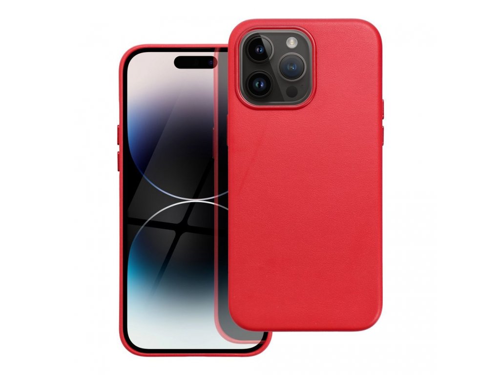 Leather Mag Cover for IPHONE 15 PRO MAX red