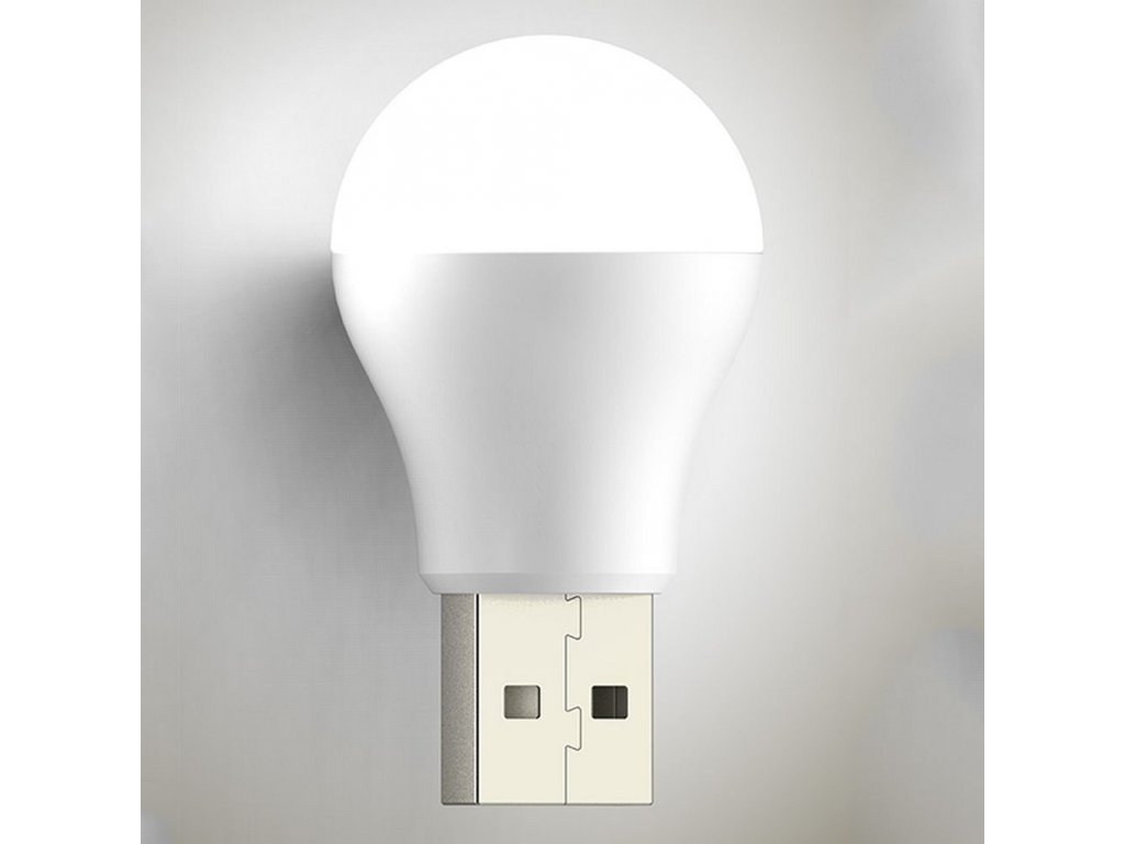 LED žárovka do USB bílé světlo 1W 6500K