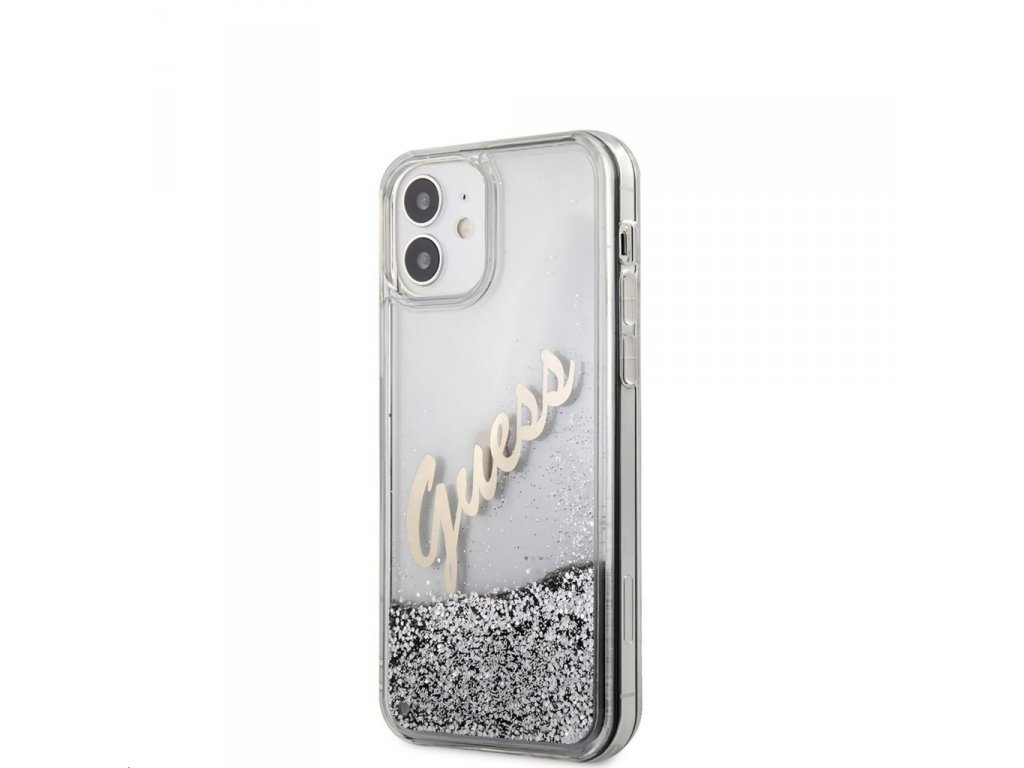 Liquid Glitter Vintage Kryt pro iPhone 12 mini 5.4 Silver