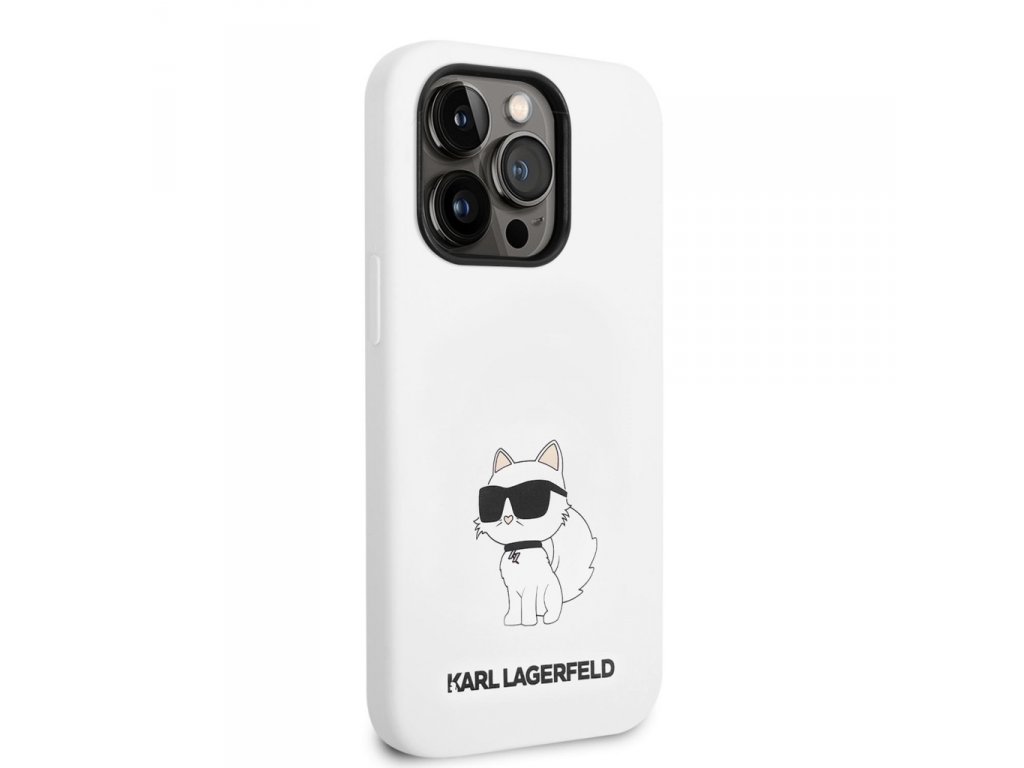 Liquid Silicone Choupette NFT Zadní kryt pro iPhone 14 Pro Max - bílé