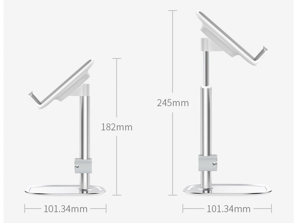 Literary Youth Desktop Bracket stojan na mobil a tablet (teleskopický) stříbrný
