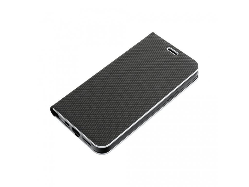 Pouzdro LUNA Book Carbon pro SAMSUNG A14 4G - černé