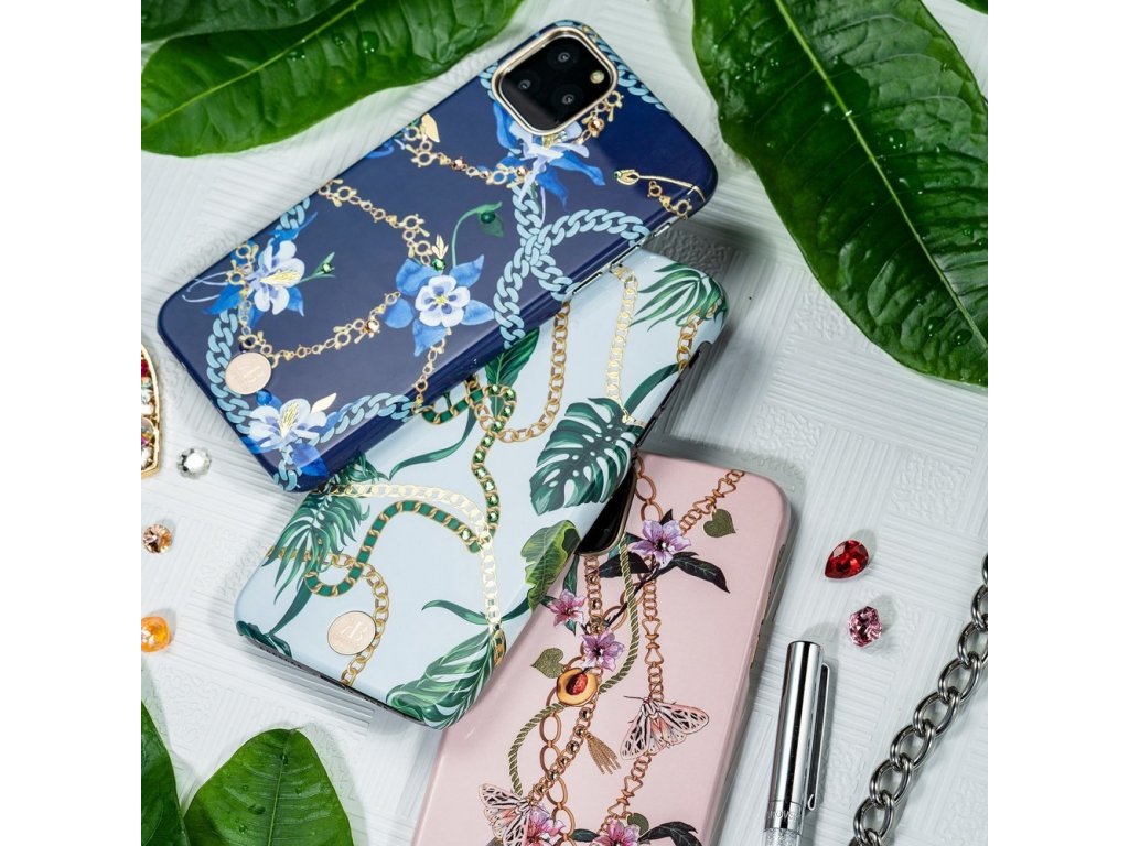 Luxury Series pouzdro zdobené krystaly Swarovski iPhone 11 Pro růžové