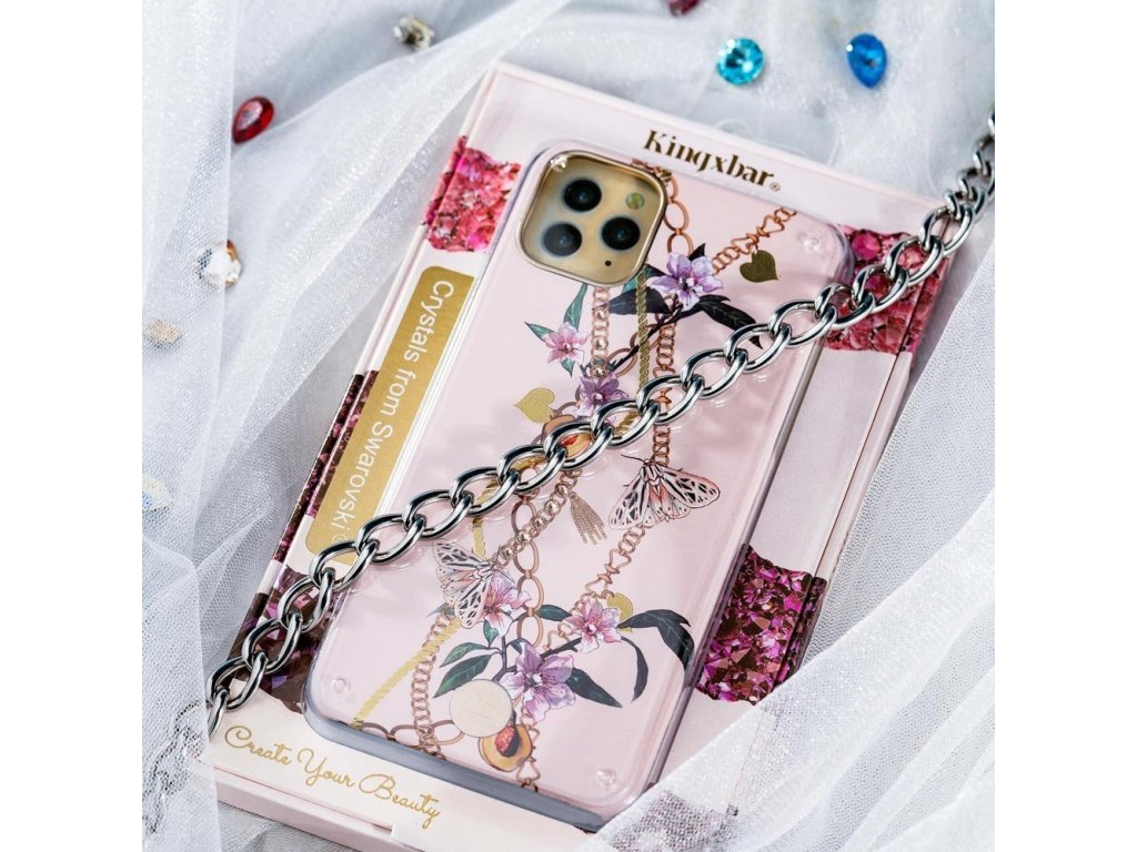 Luxury Series pouzdro zdobené krystaly Swarovski iPhone 11 Pro růžové