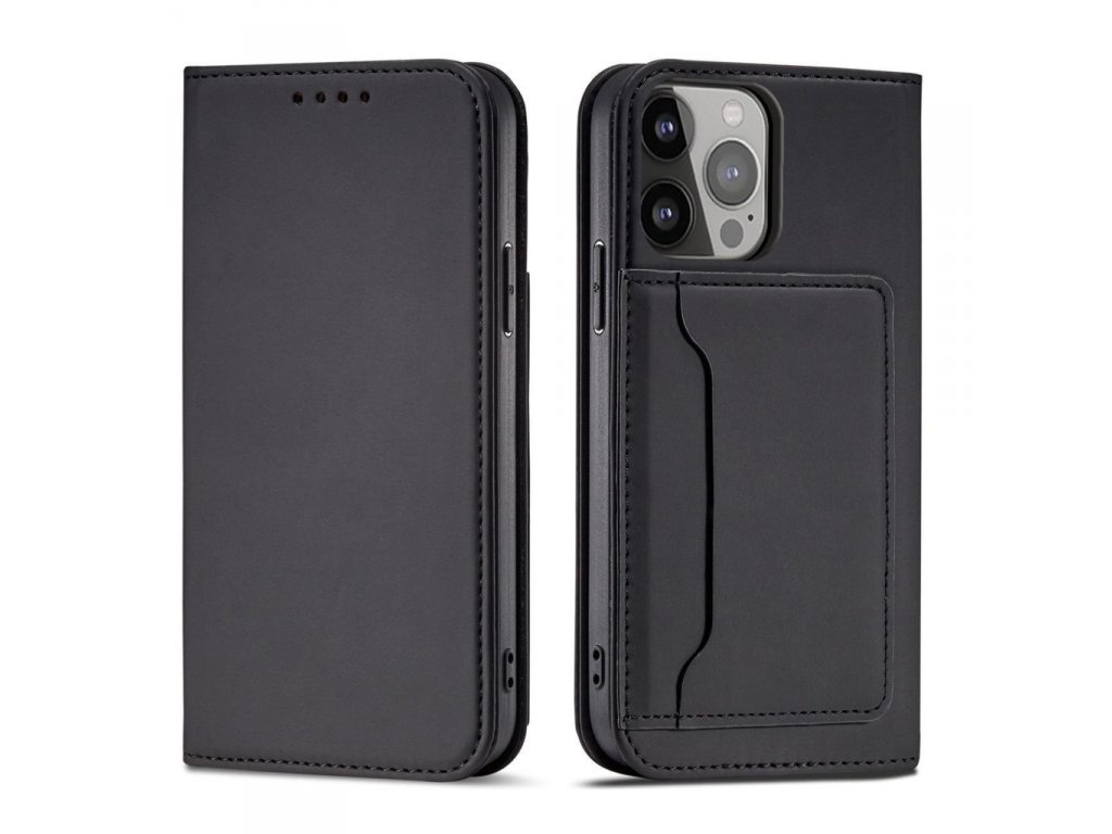Magnet Card Case pro iPhone 13 Pro pouzdro na karty peněženka držák karet černá