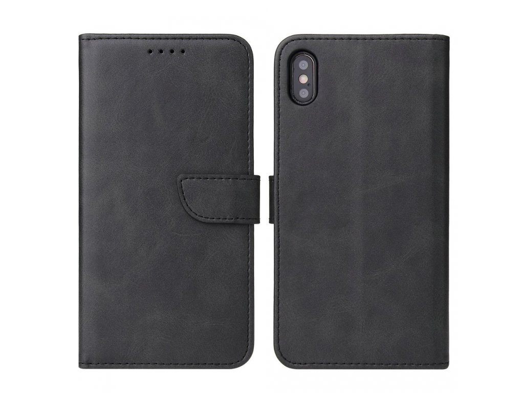 Magnet Case elegantní pouzdro s flipovým krytem a stojánkem iPhone XS Max černé