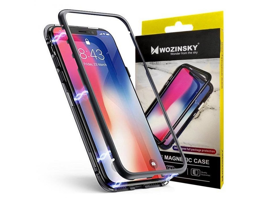 Magnetic Case magnetické pouzdro 360 na přední i zadní část telefonu OnePlus 7 černé