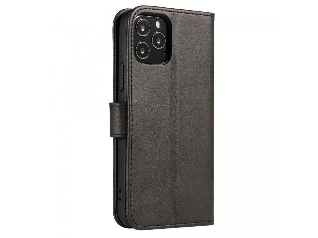 Magnetové pouzdro elegantní pouzdro s flipovým krytem a funkcí stojánku pro Xiaomi Redmi Note 10 Pro - černé