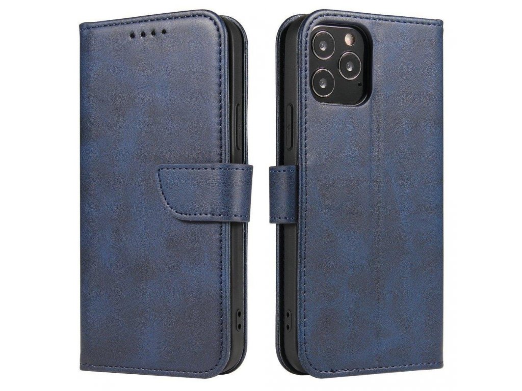 Magnetové pouzdro elegantní pouzdro s flipovým krytem a funkcí stojánku Xiaomi Redmi Note 8 Pro modré