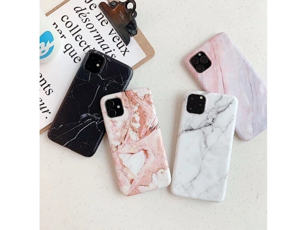 Marble gelové mramorované pouzdro iPhone 11 černé