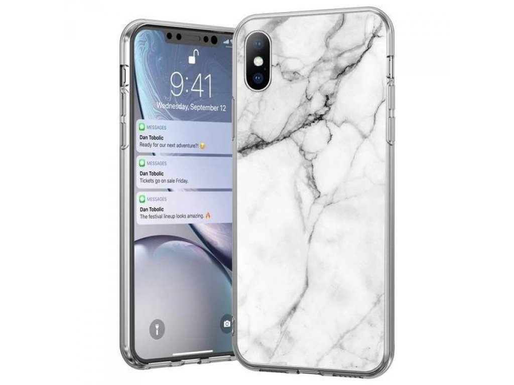 Marble gelové pouzdro mramor iPhone 11 Pro bílé