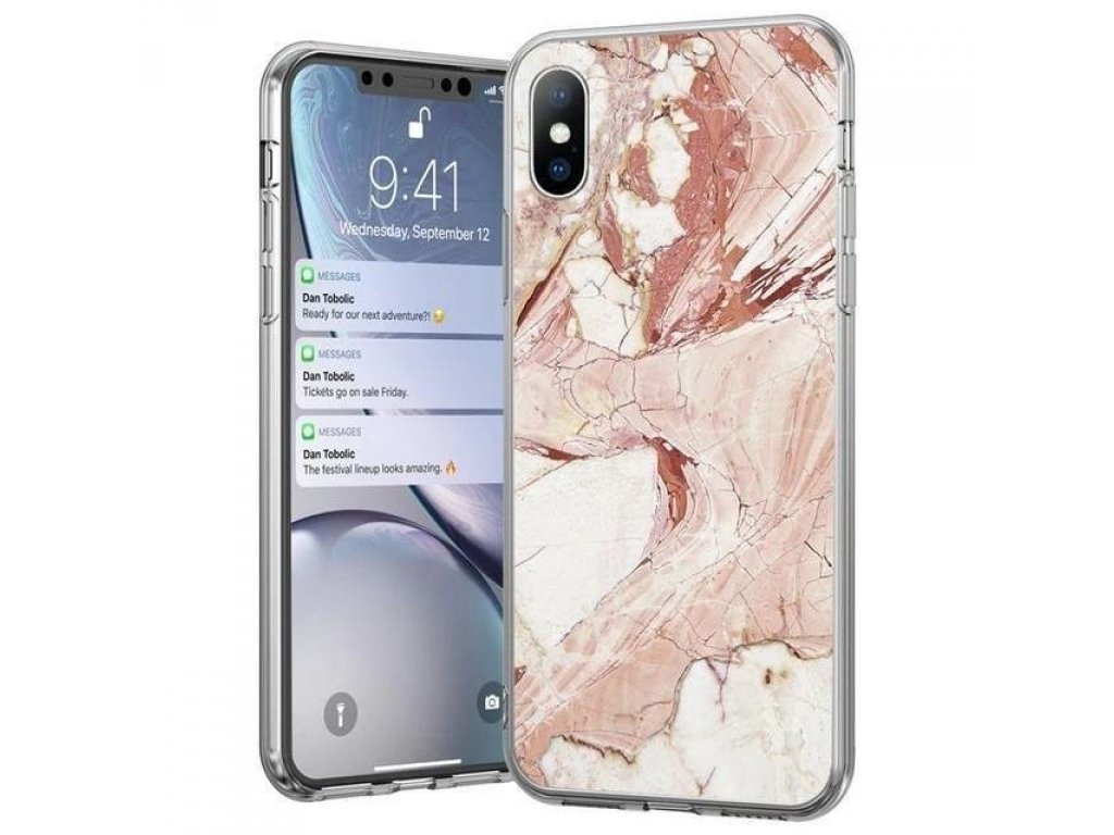 Marble gelové pouzdro mramor iPhone 11 Pro růžové