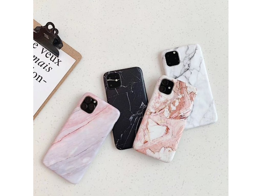 Marble gelové pouzdro mramor iPhone 8 / iPhone 7 černé