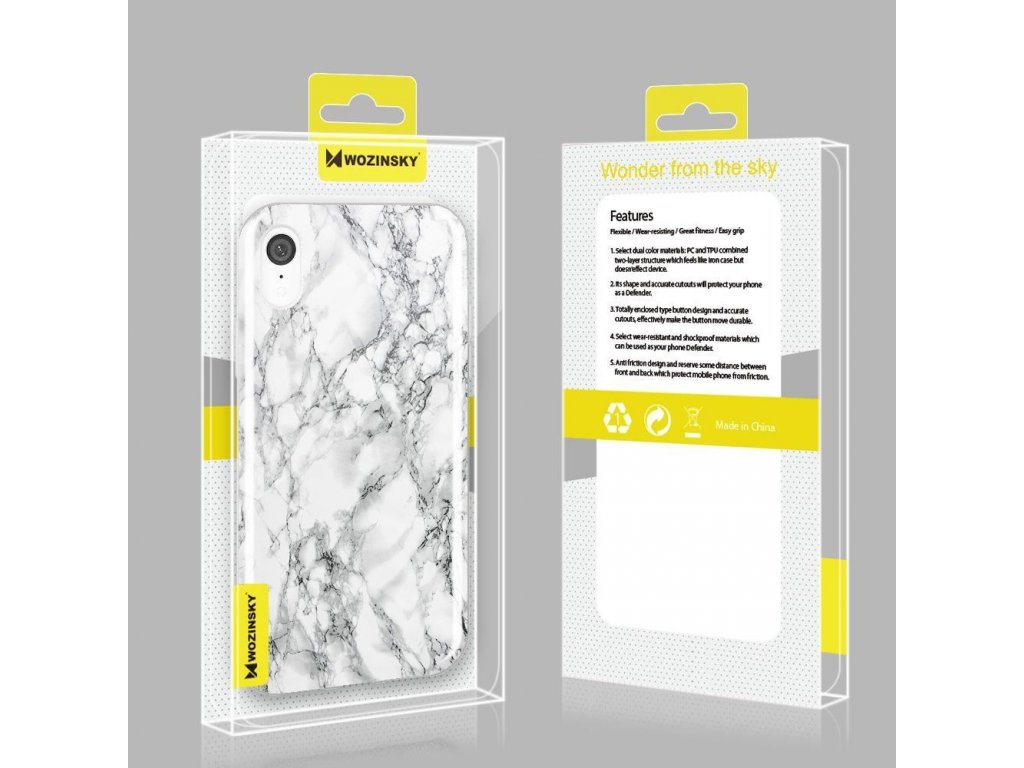 Marble gelové pouzdro mramor Samsung Galaxy A40 bílé