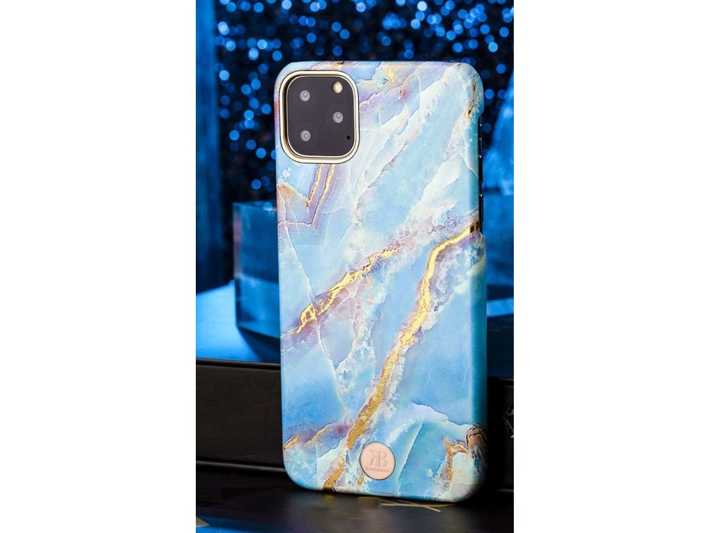 Marble Series elegantní pouzdro s mramorovým potiskem iPhone 11 Pro Max modré