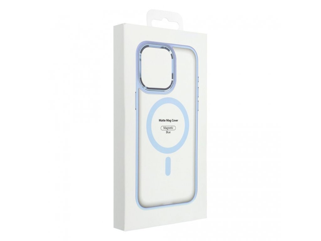 Matte Mag Cover case compatible with MagSafe for IPHONE 15 PRO MAX blue