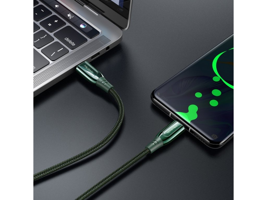 Mcdodo nabíjecí / datový kabel USB-C na USB-C 100W 2m, zelená