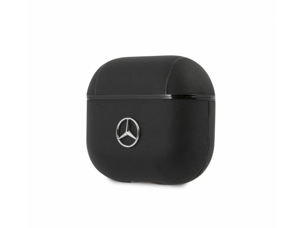 Mercedes Kožené Pouzdro pro AirPods 3 Black