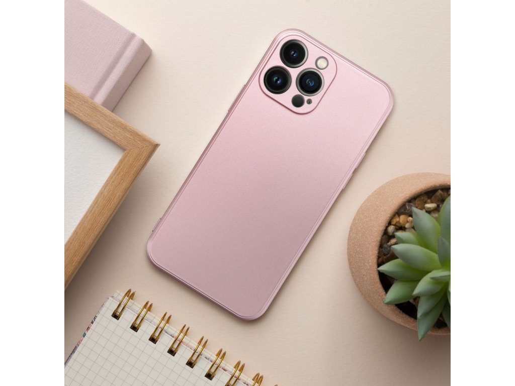 Pouzdro METALLIC pro IPHONE 15 - růžové