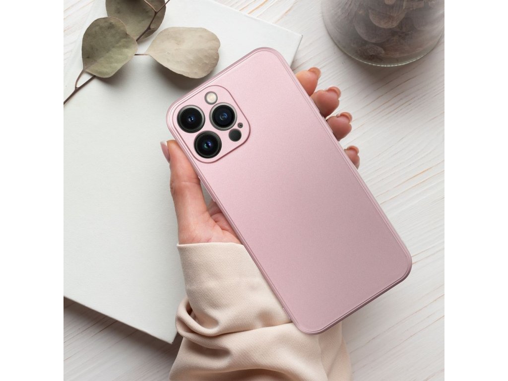 Pouzdro METALLIC pro IPHONE 15 - růžové