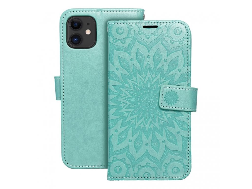 Pouzdro typu kniha pro iPHONE 11 - mandala zelené