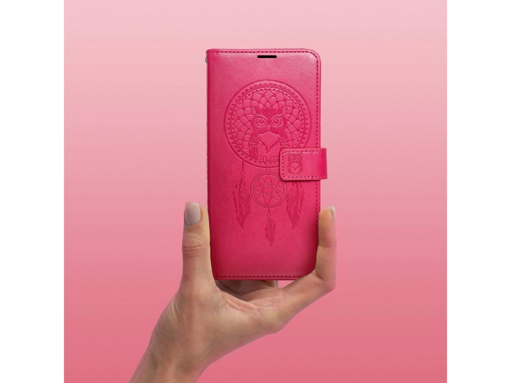 Knížkové pouzdro MEZZO pro IPHONE 15  - lapač snů magenta