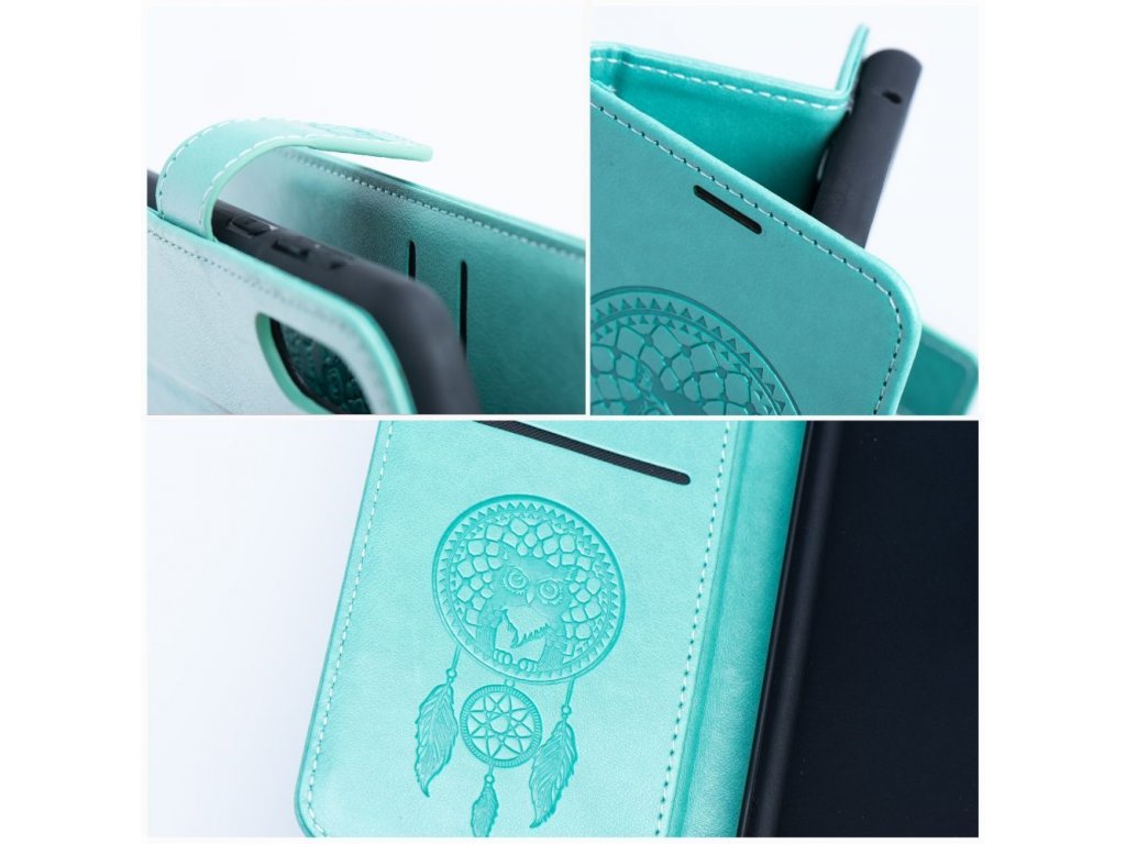 Pouzdro MEZZO Book pro XIAOMI Redmi 12 4G - dreamcatcher zelené