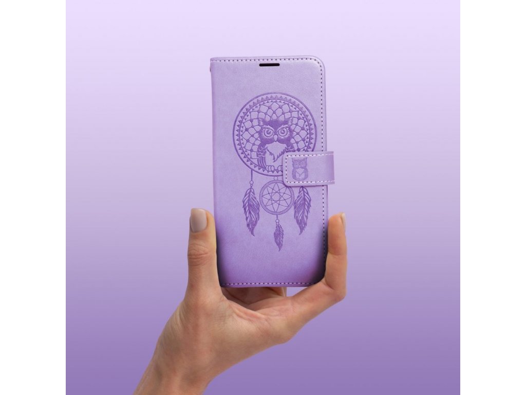 Pouzdro MEZZO Book pro XIAOMI Redmi 12 4G - dreamcatcher fialové