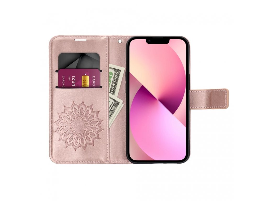 Pouzdro MEZZO Book pro XIAOMI Redmi 12C mandala rose gold