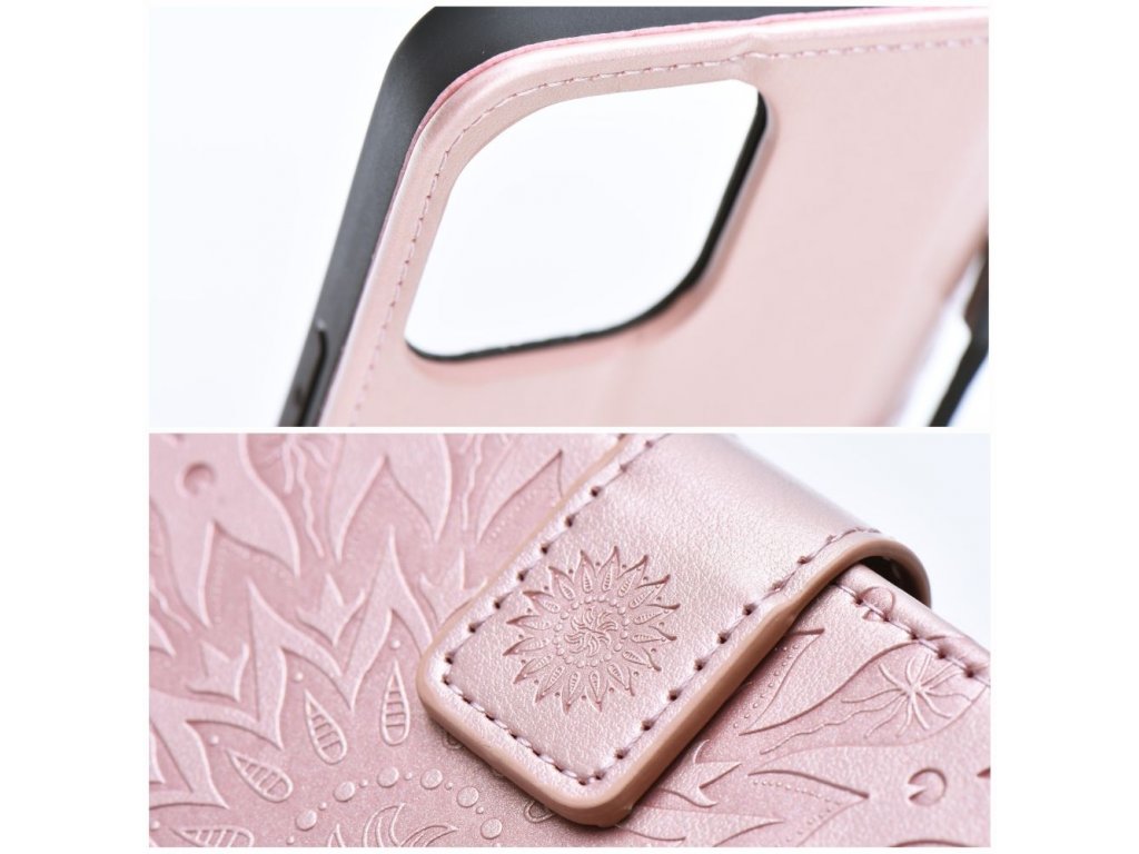 Pouzdro MEZZO Book pro XIAOMI Redmi 12C mandala rose gold