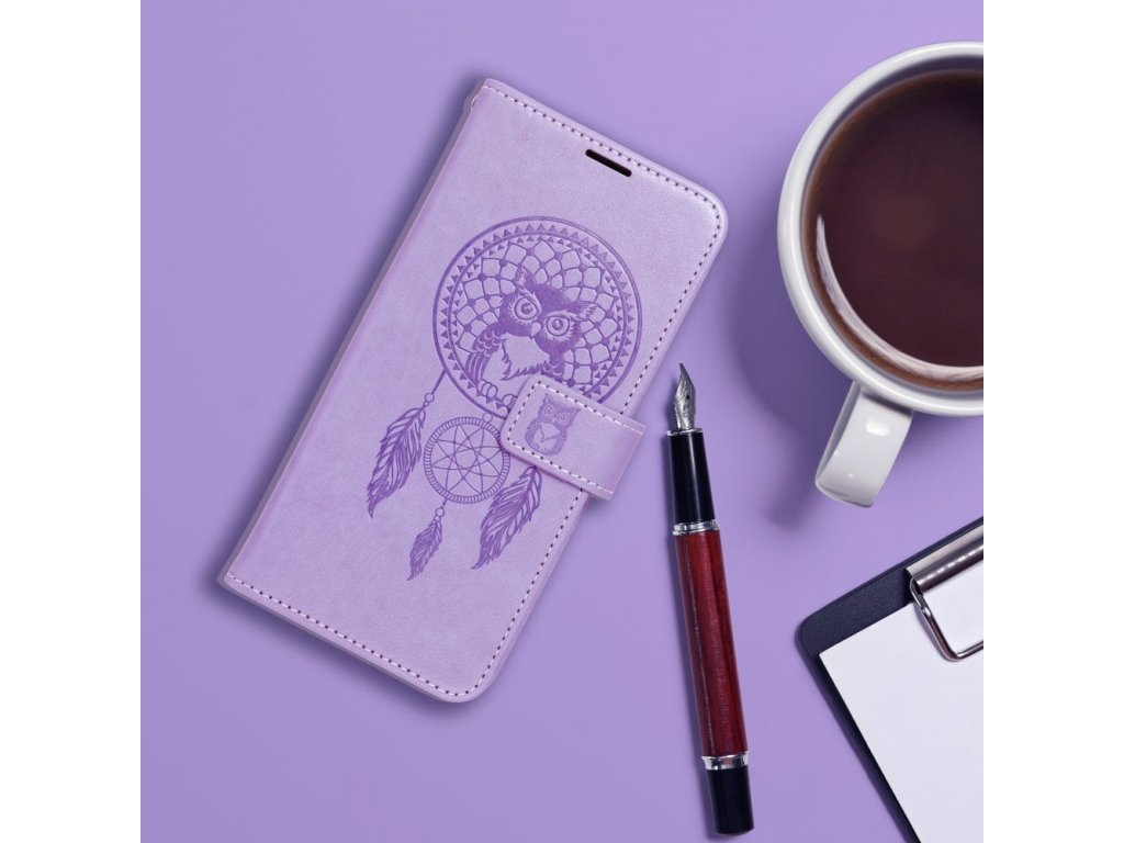 Pouzdro MEZZO Book pro XIAOMI Redmi NOTE 12 4G dreamcatcher fialové