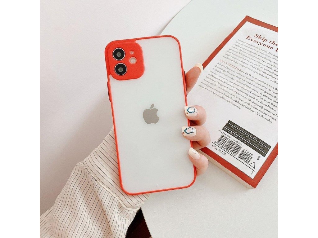 Silikonové flexibilní průsvitné pouzdro Milky Case pro Xiaomi Poco X3 NFC - červené