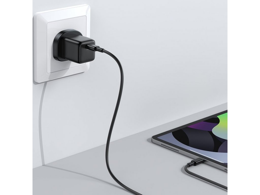 Mini inteligentní rychlonabíječka 25W černá UK plug L-P251 PD