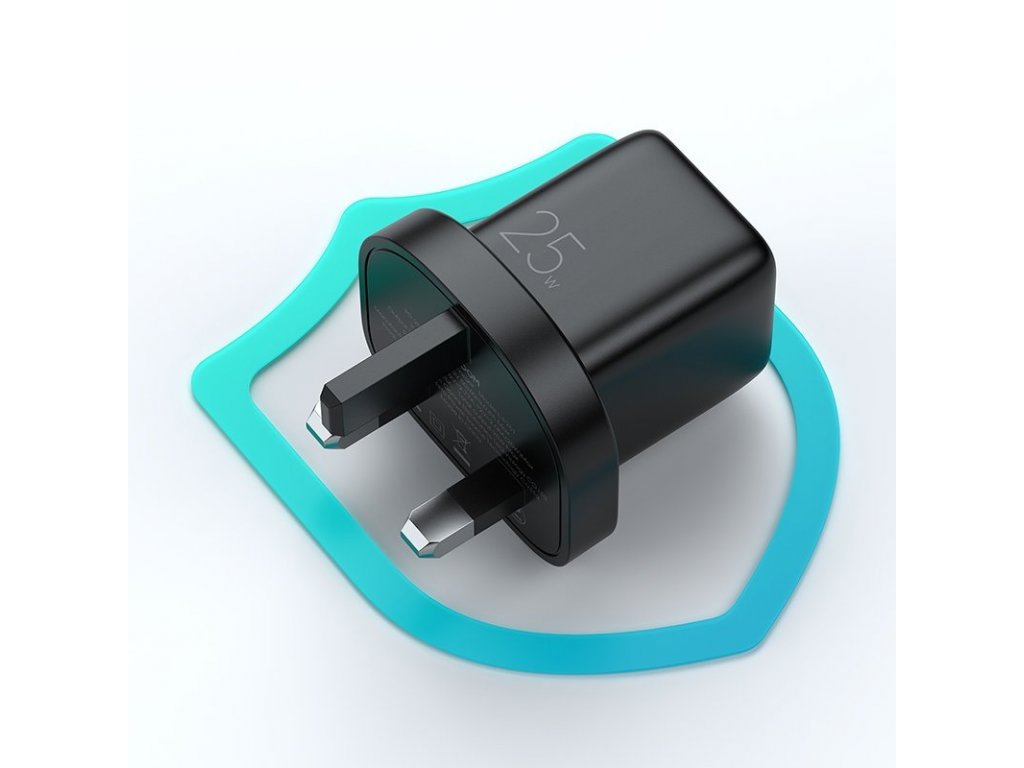 Mini inteligentní rychlonabíječka 25W černá UK plug L-P251 PD