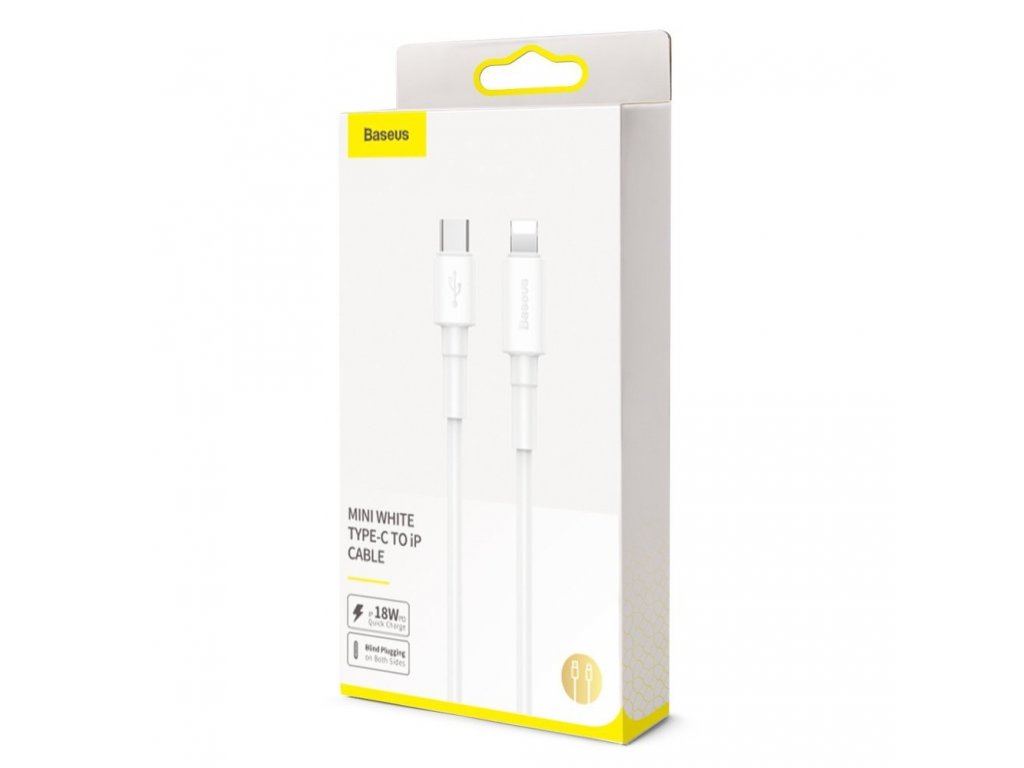 Mini kabel Type-C k iP PD 18W 1m - bílý