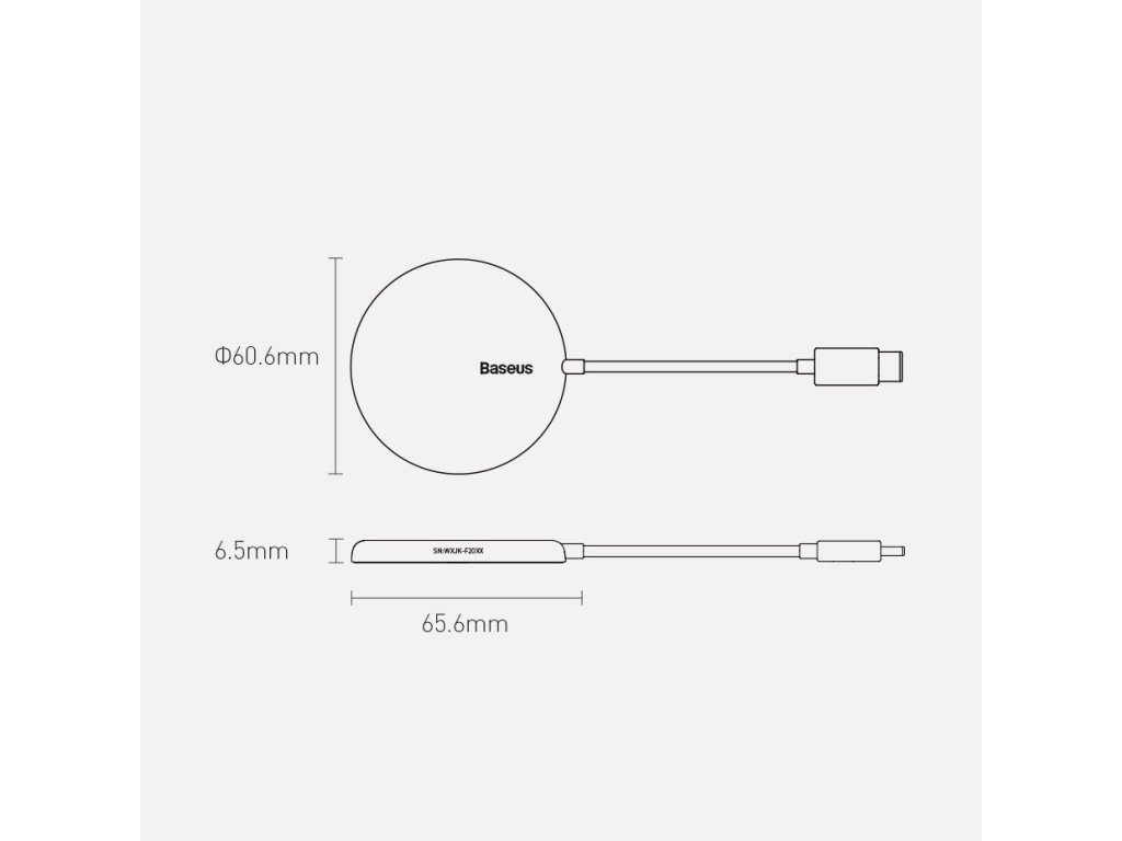 mini magnetická bezdrátová indukční nabíječka Qi 15 W (kompatibilní s MagSafe pro iPhone) modrá (WXJK-H03)